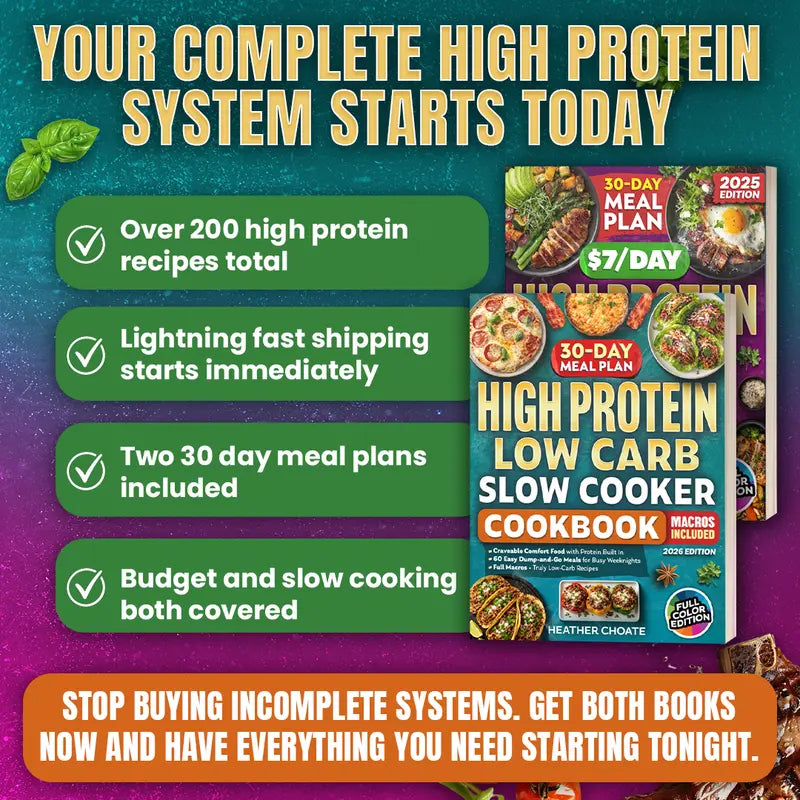 Complete High Protein System Bundle (125+ Recipes + Slow Cooker Meals)