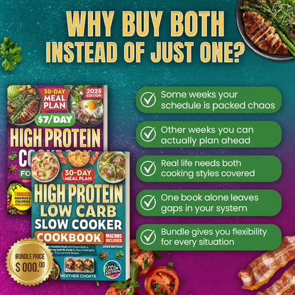 Complete High Protein System Bundle (125+ Recipes + Slow Cooker Meals)