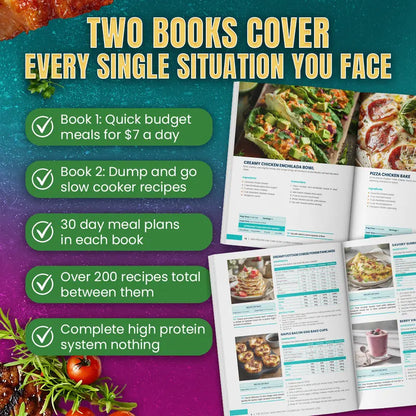 Complete High Protein System Bundle (125+ Recipes + Slow Cooker Meals)