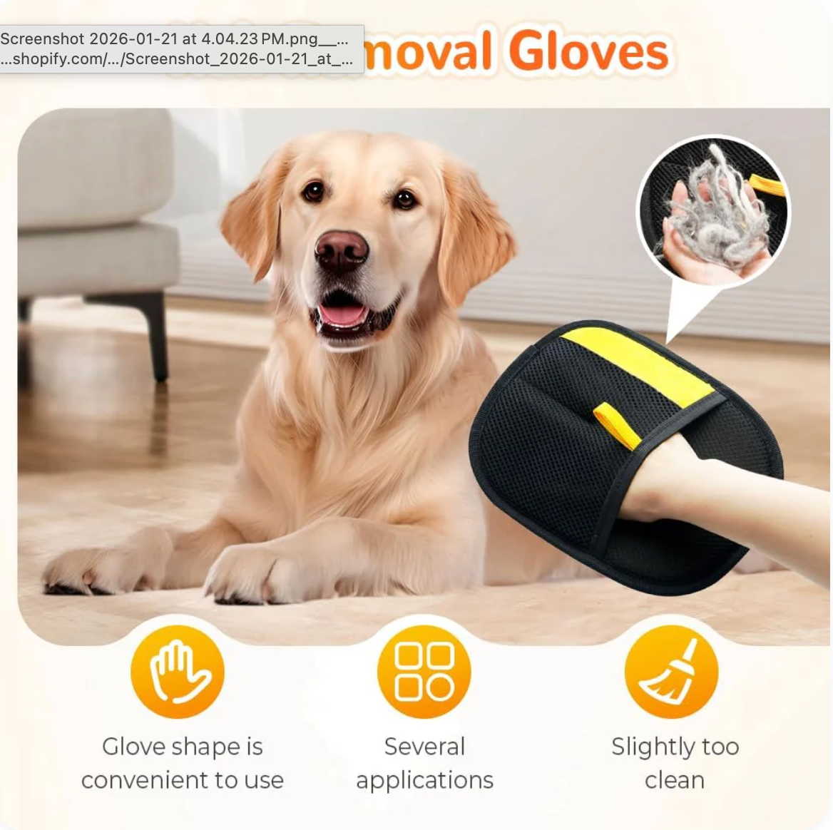 Sorvaq Pet Hair Removal Glove